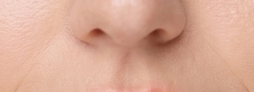 Nose region of the scanned face